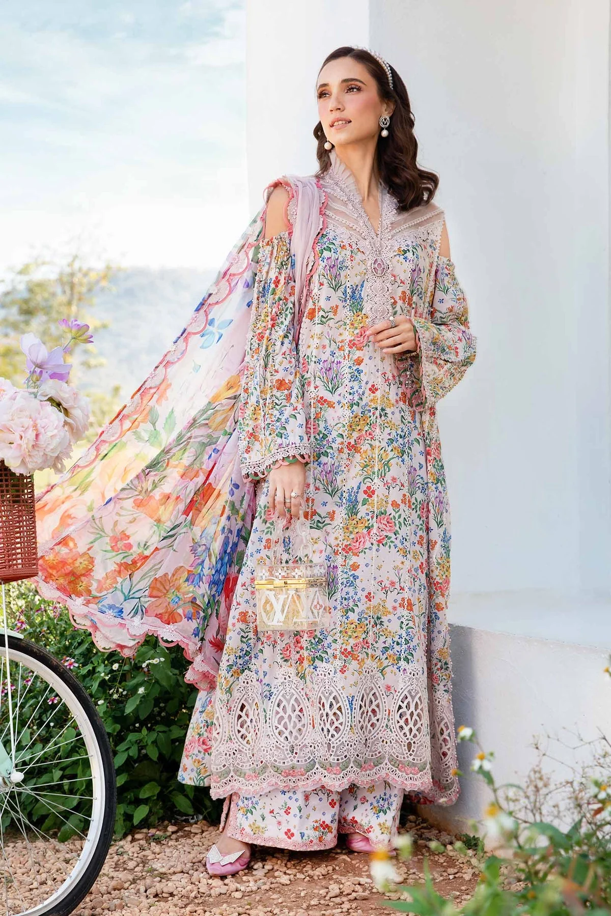 MARIA B - 3 Piece Unstitched Printed Lawn Suit | MPT-2507-A