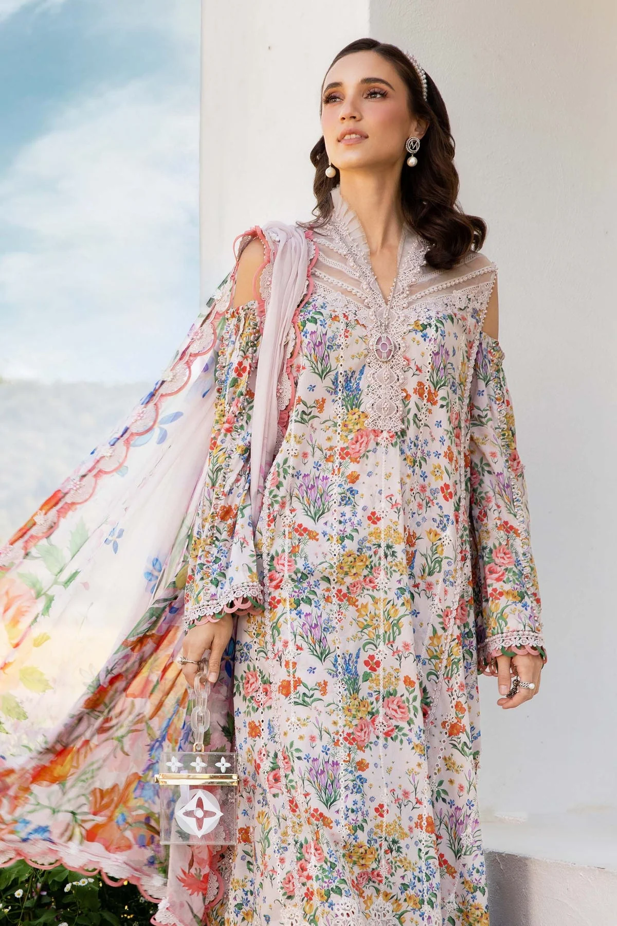MARIA B - 3 Piece Unstitched Printed Lawn Suit | MPT-2507-A - Image 2