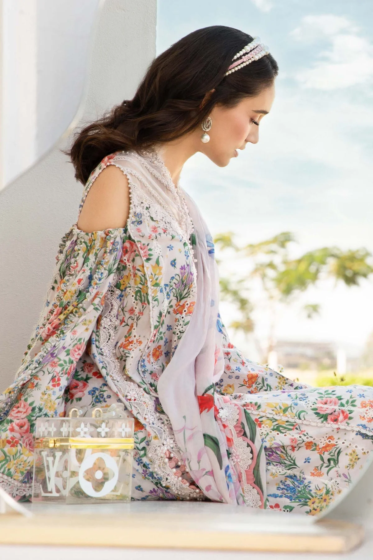 MARIA B - 3 Piece Unstitched Printed Lawn Suit | MPT-2507-A - Image 4