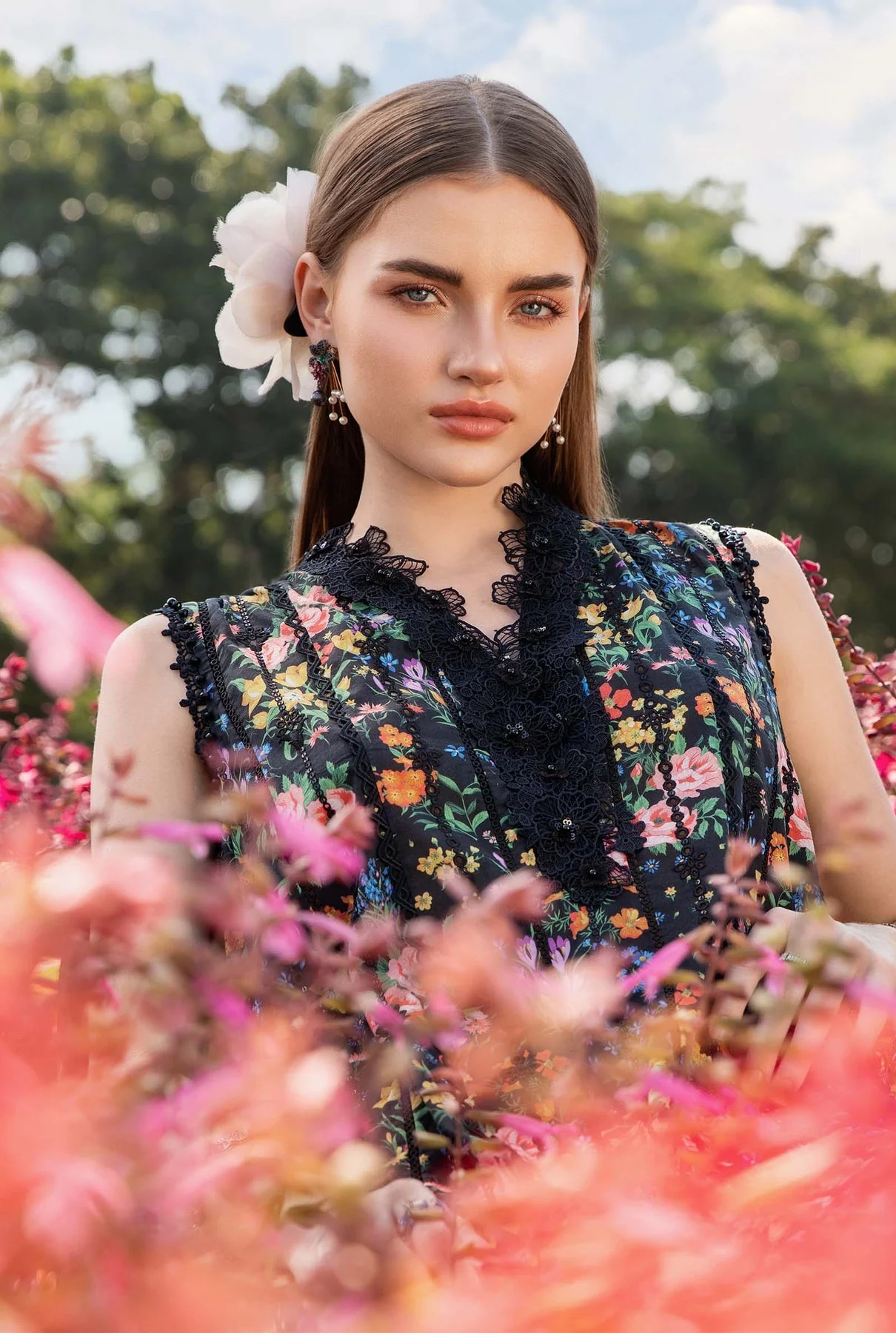MARIA B - 3 Piece Unstitched Printed Lawn Suit | MPT-25-B - Image 4