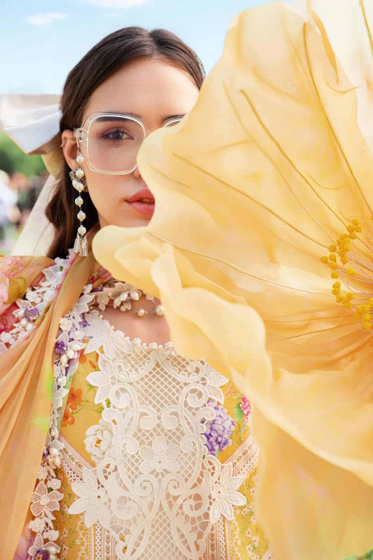 MARIA B - 3 Piece Unstitched Printed Lawn Suit | MPT-2509-A - Image 3