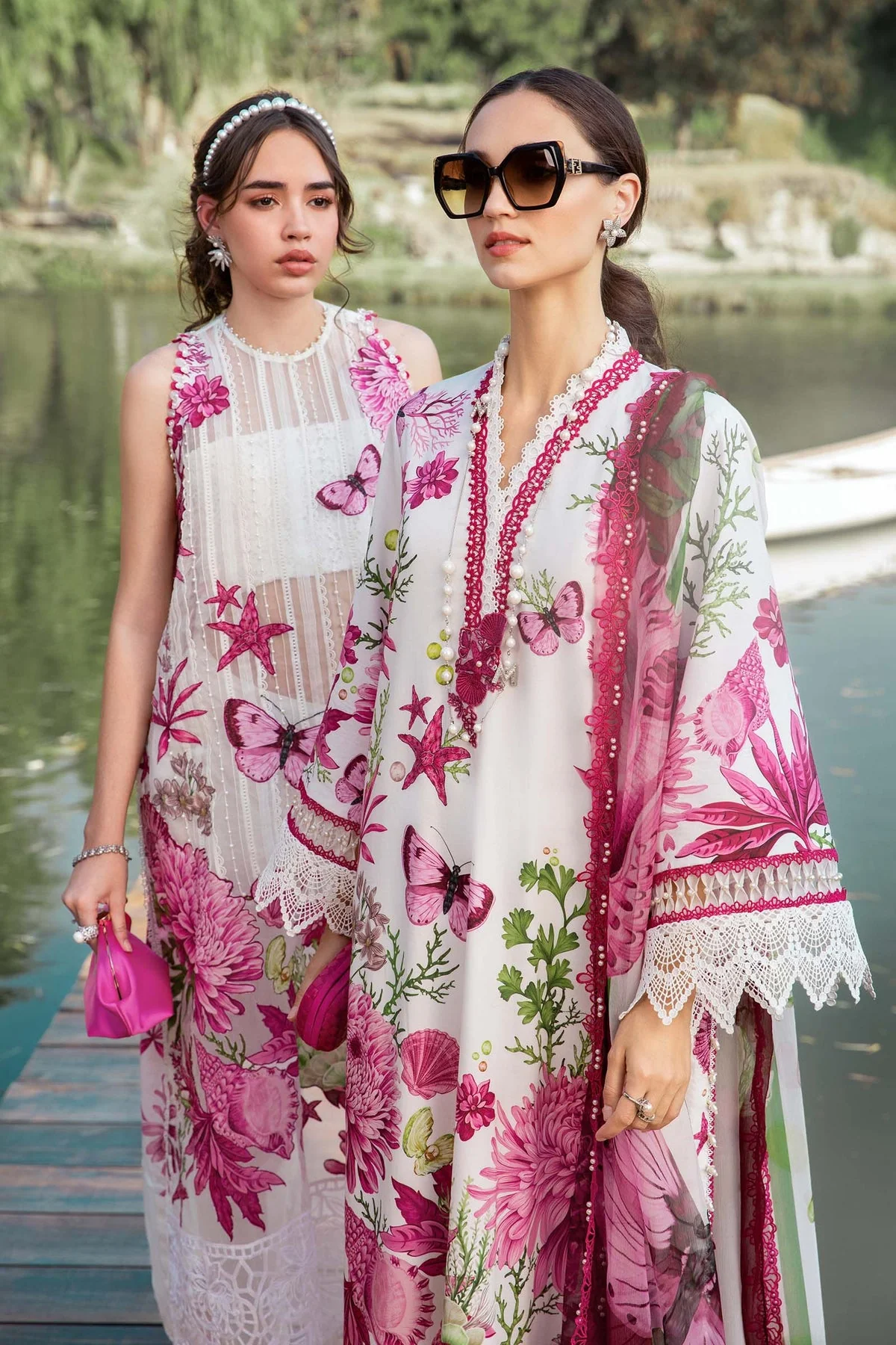 MARIA B - 3 Piece Unstitched Printed Lawn Suit | MPT-2510-A - Image 7