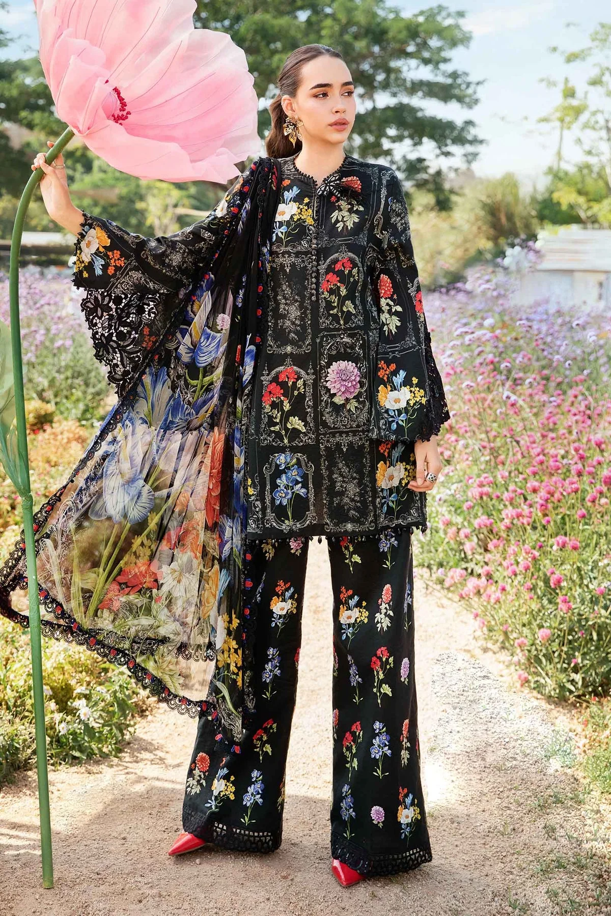 MARIA B - 3 Piece Unstitched Printed Lawn Suit | MPT-2511-B