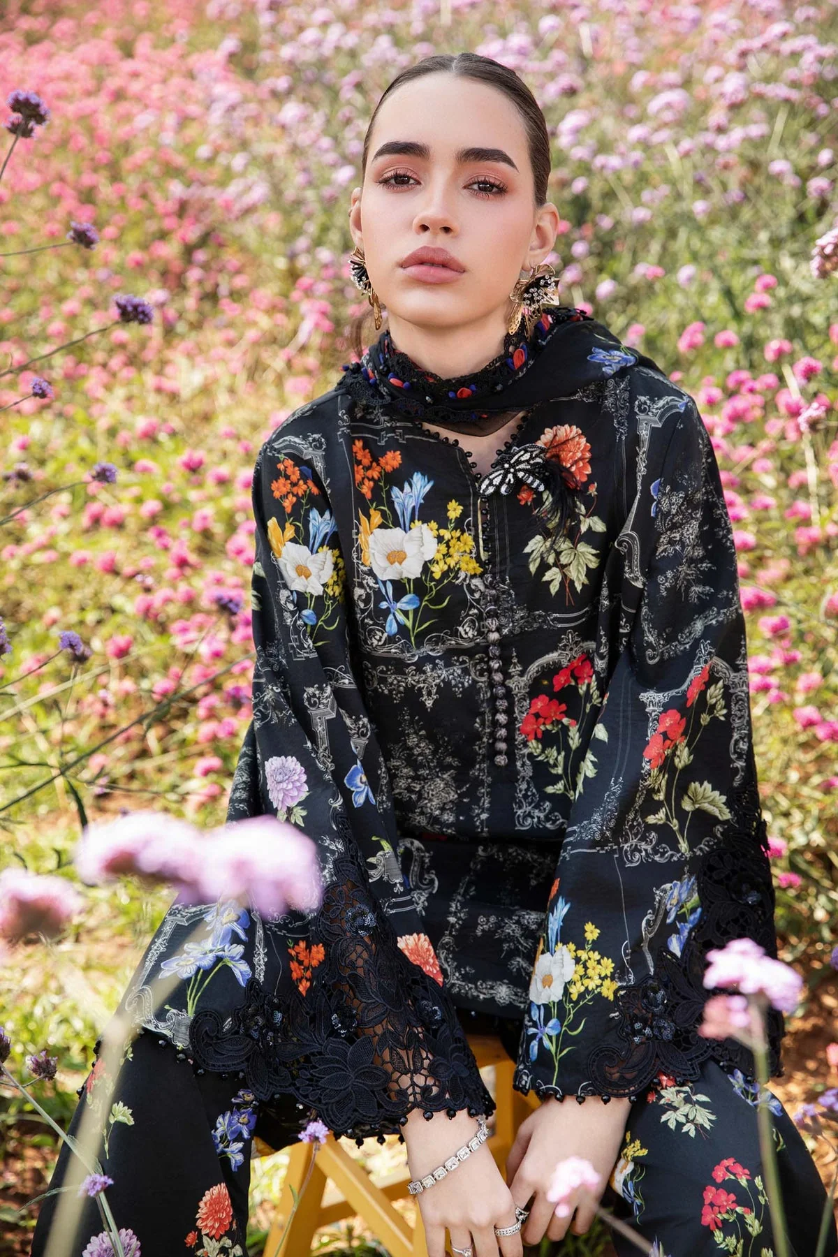 MARIA B - 3 Piece Unstitched Printed Lawn Suit | MPT-2511-B - Image 6