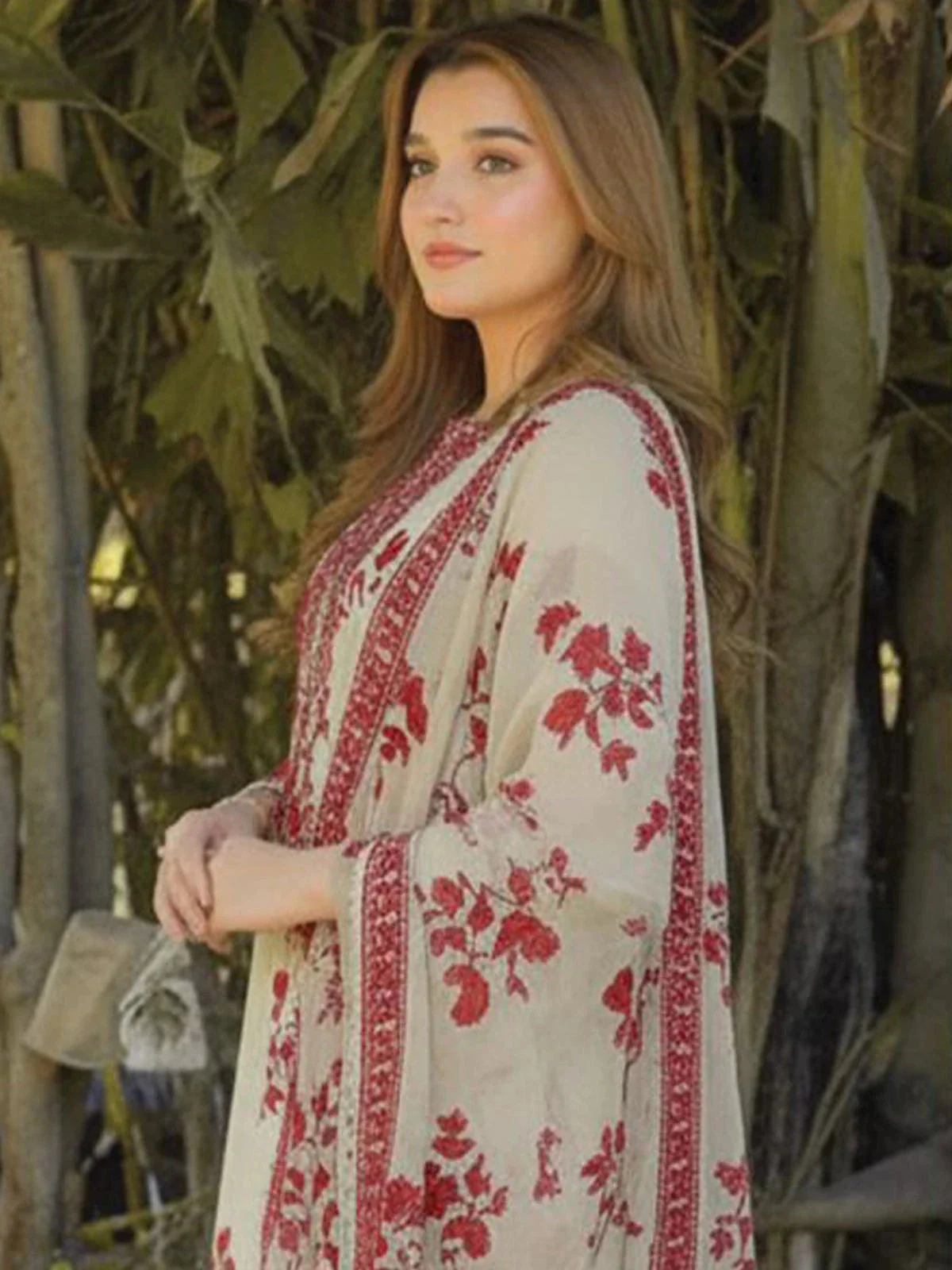 ANEELA - 3 Piece Unstitched Embroidered Lawn Suit - 26 A - Image 2