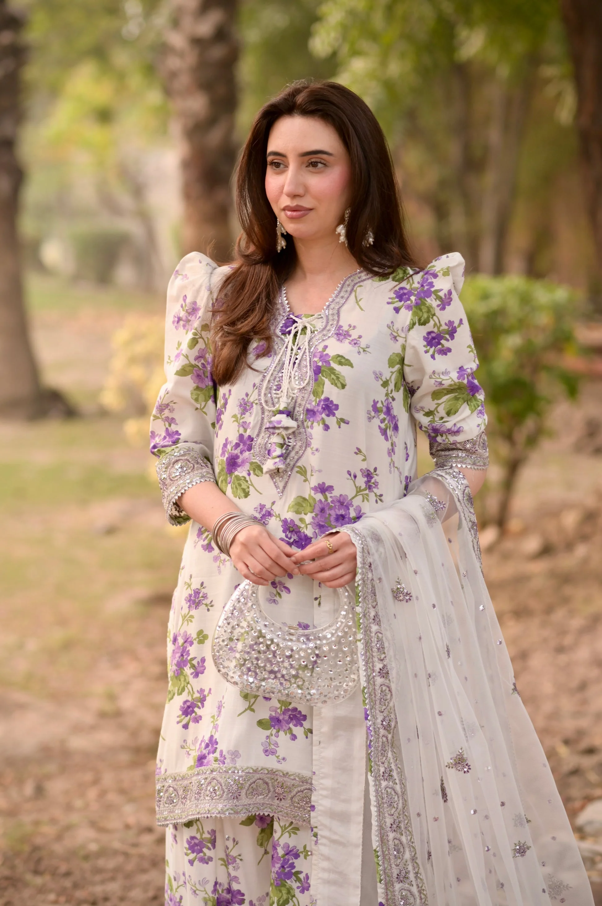 Aneela's Collection Luxury LAWN Embroidered 3 Piece Unstitched - EID-01 - Image 2
