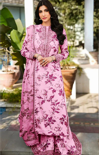 Aneela's Collection Luxury LAWN Embroidered 3 Piece Unstitched - pr-1