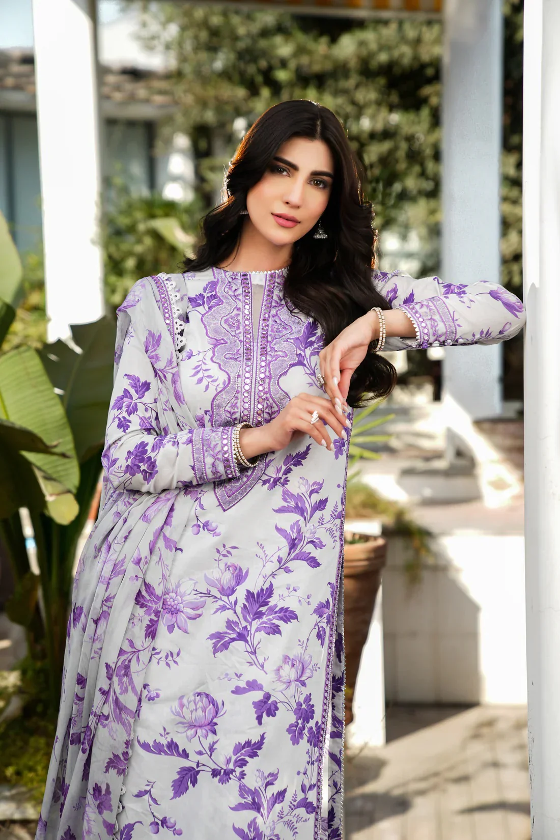 Aneela's Collection Luxury LAWN Embroidered 3 Piece Unstitched - 756 - Image 2
