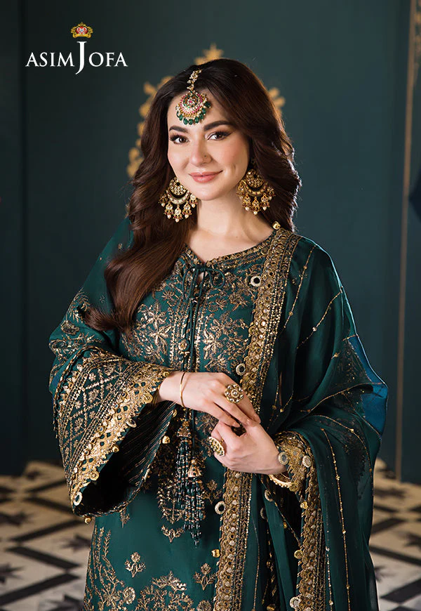 Asim jofa - 3PC CHIFFON EMBROIDERED WITH EMBROIDERED DUPATTA - AJFI-30 - Image 2