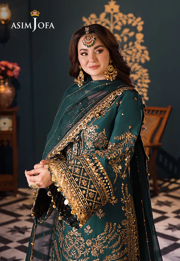 Asim jofa - 3PC CHIFFON EMBROIDERED WITH EMBROIDERED DUPATTA - AJFI-30 - Image 4