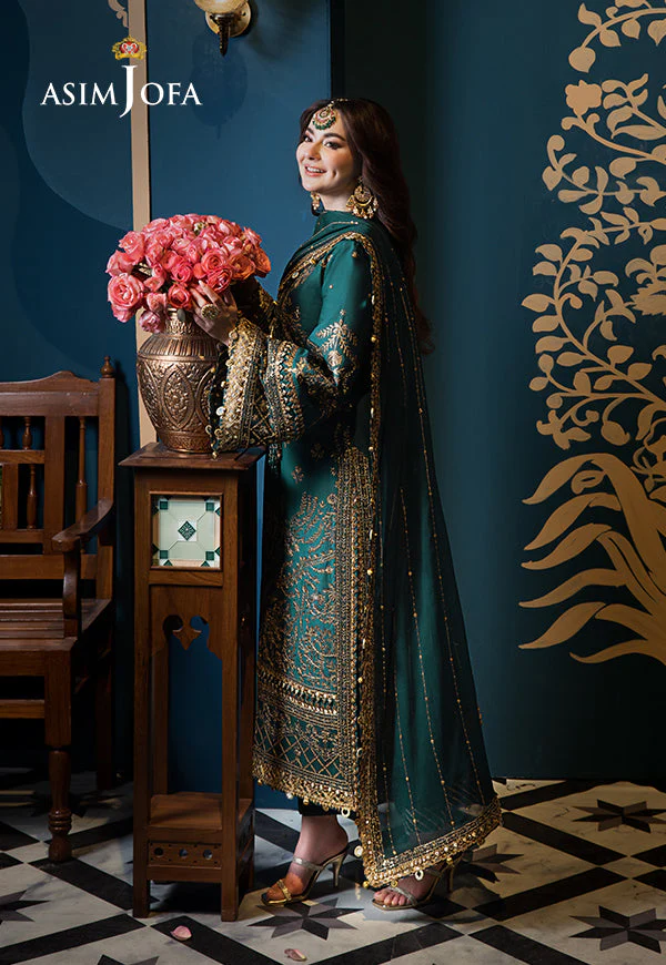Asim jofa - 3PC CHIFFON EMBROIDERED WITH EMBROIDERED DUPATTA - AJFI-30 - Image 5