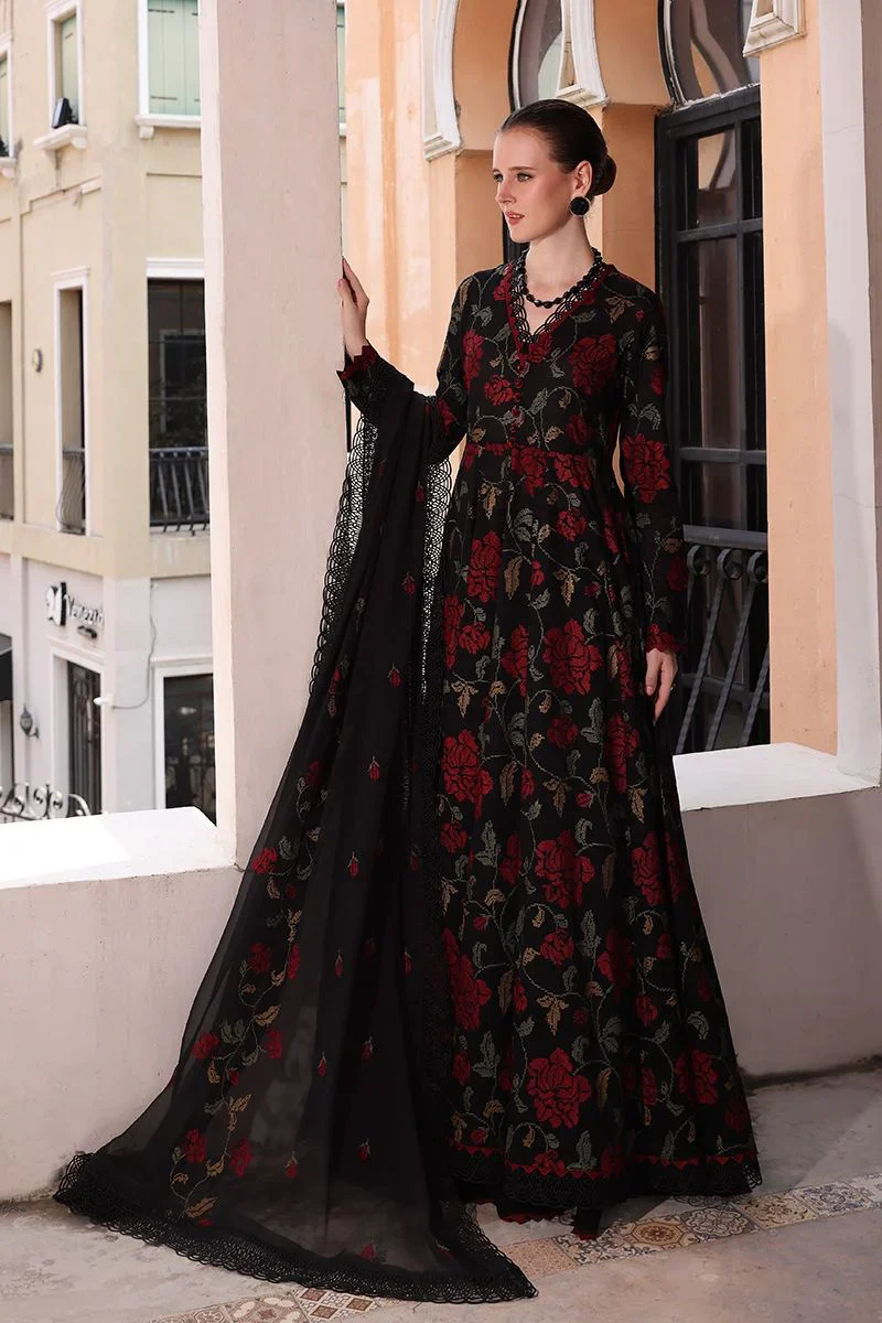 BAREEZE - 3PC LAWN EMBROIDERED SHIRT WITH LAWN  EMBROIDERED SHAWL AND TROUSER - KPR16