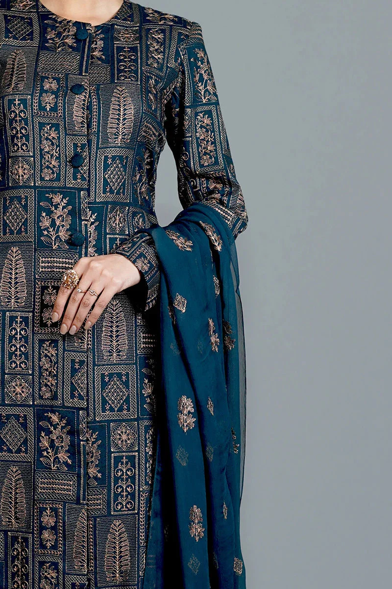 BAREEZE - 3PC LAWN EMBROIDERED SHIRT WITH CHIFFON EMBROIDERED DUPATTA. - Image 2