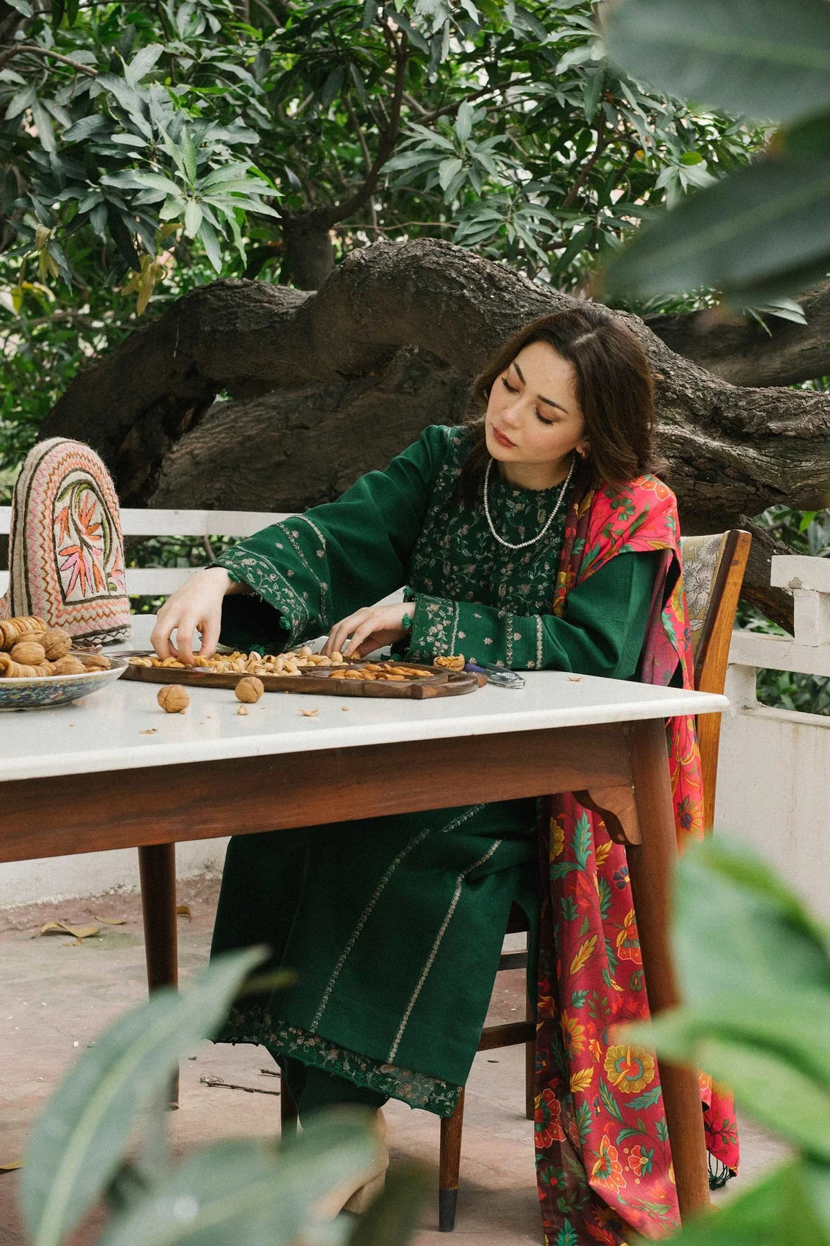 ZARA SHAHJAHAN- 3PC LAWN EMBROIDERED SHIRT WITH PRINTED DUPATTA AND LAWN TROUSER - KPR-GR1 - Image 3