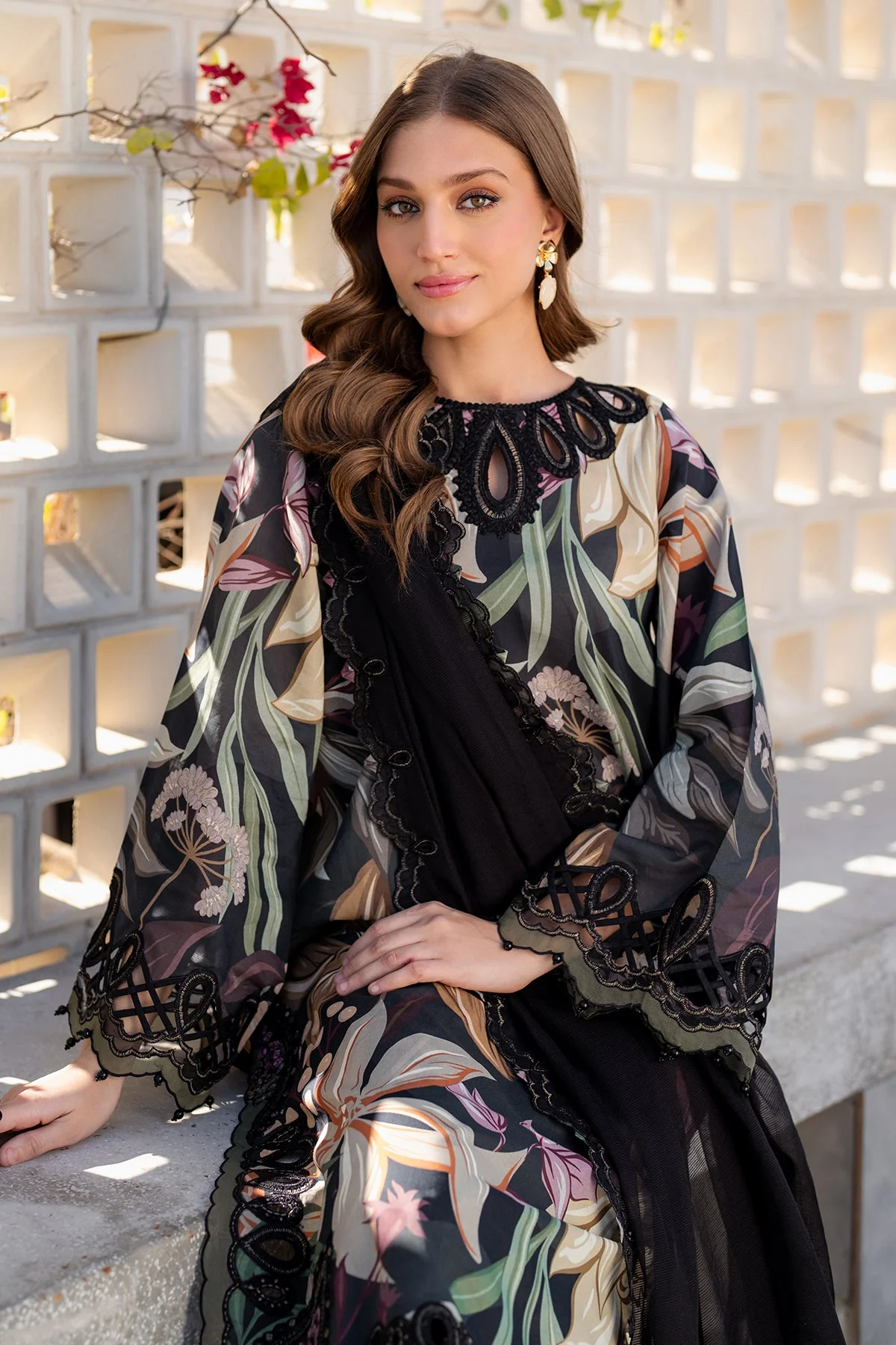 BAROQUE -3 Piece Unstitched Embroidered Lawn Suit | SF-4090 - Image 6