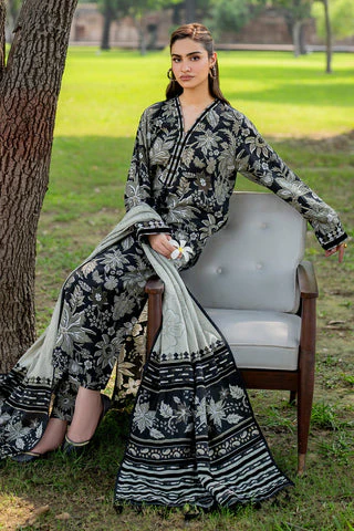 BAROQUE - 3PC KARANDI PRINTED SHIRT WITH PRINTED DUPATTA AND TROUSER - KPR1868 - Image 3