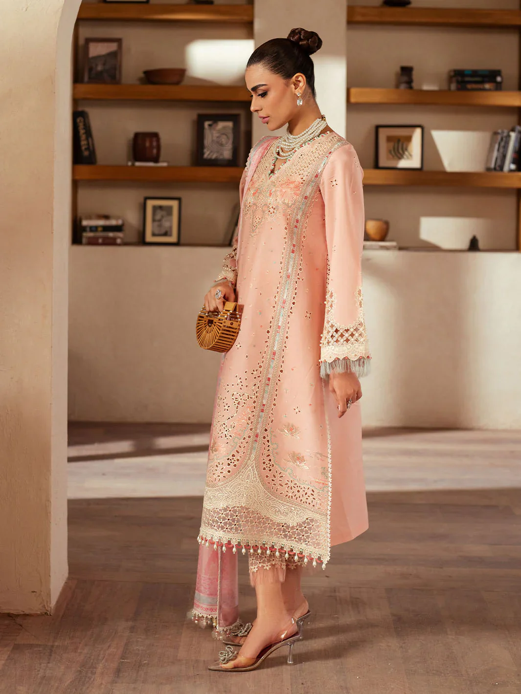 BIN ILYAS LUXURY LAWN- 3PCS Embroidered Lawn Suits Unstitched -91 - B - Image 6