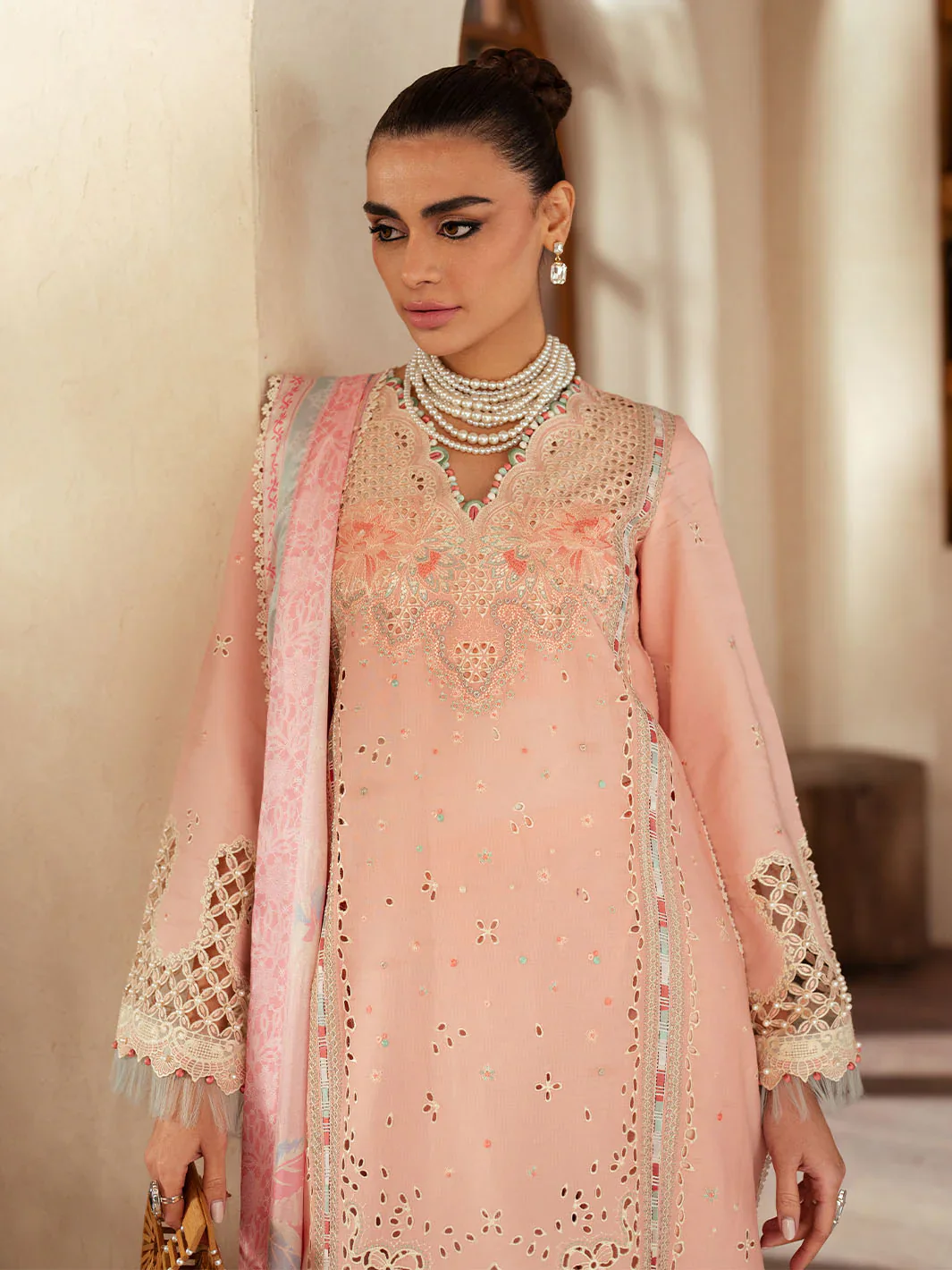 BIN ILYAS LUXURY LAWN- 3PCS Embroidered Lawn Suits Unstitched -91 - B - Image 7