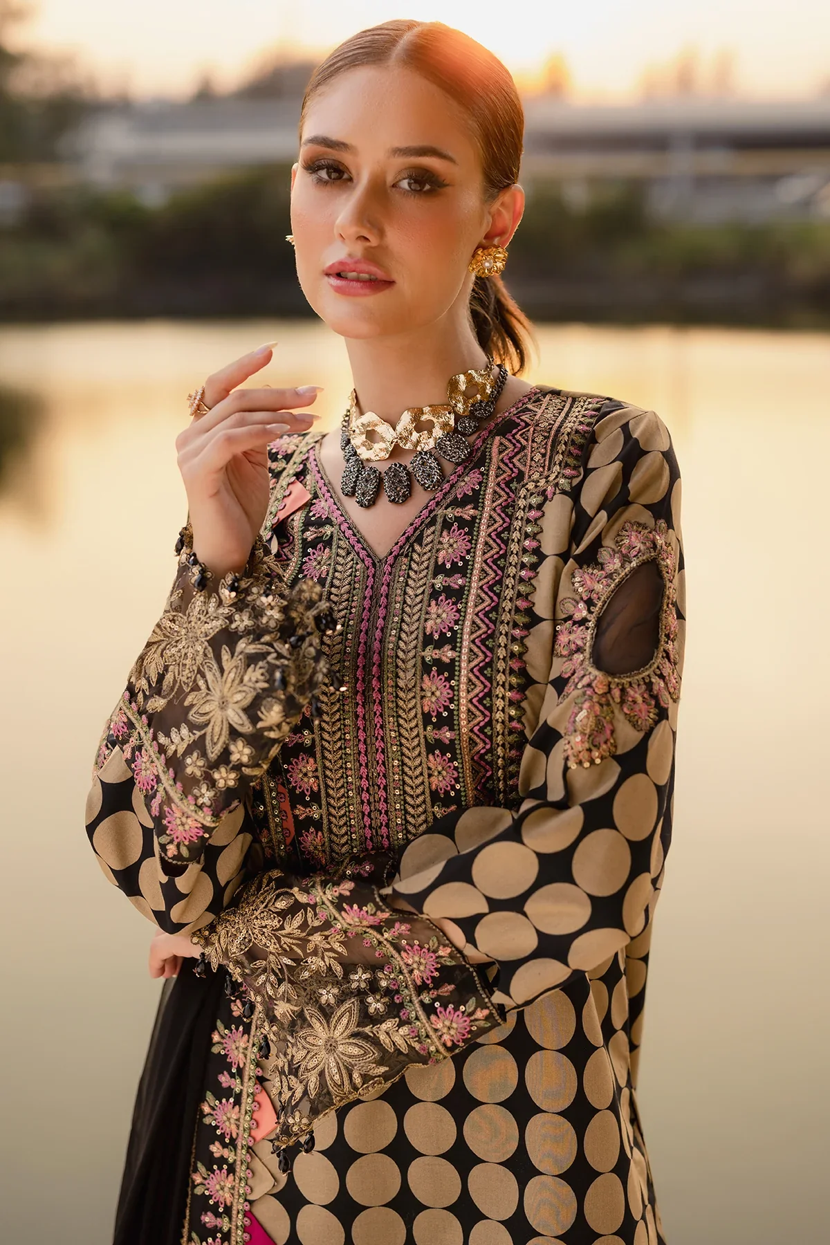 CHARIZMA - 3-PC Unstitched Festive Edit Lawn Collection CQ5-05 - Image 3