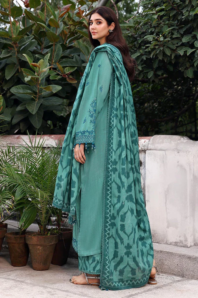 Cross Stitch - Luxury Lawn Embroidered 3 Piece Unstitched - FLEUR WHISPER - Image 4