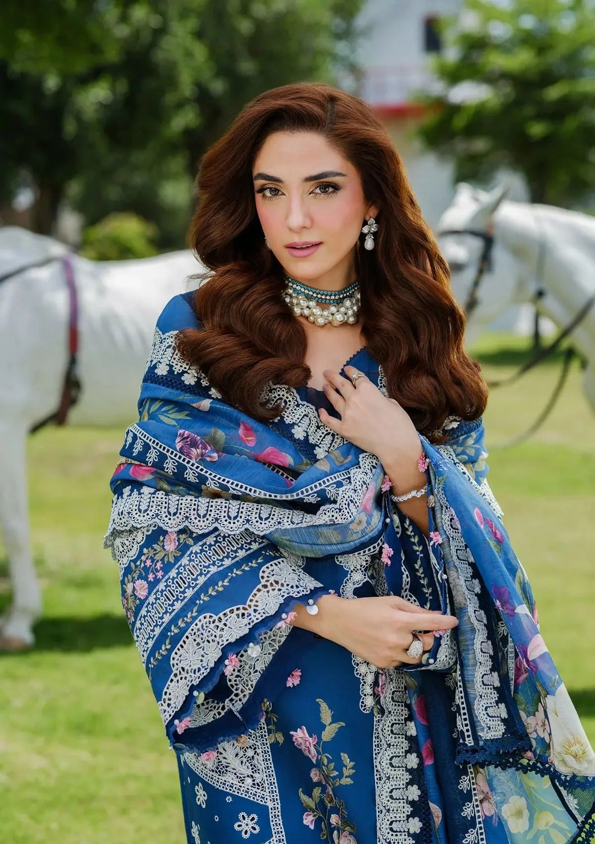 ELAF Embroidered Lawn Suits Unstitched 3 Piece 2B ZIVA - Luxury Collection - Image 7