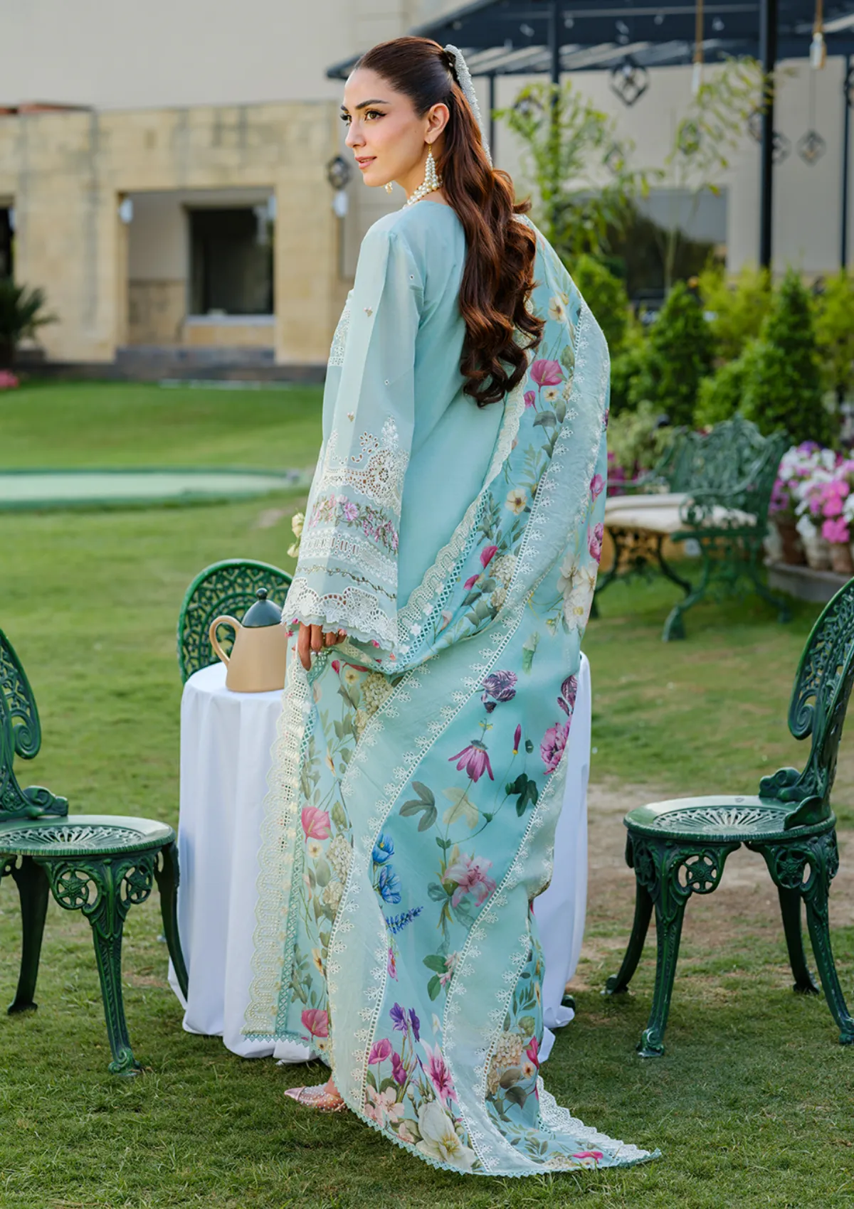 ELAF Embroidered Lawn Suits Unstitched 3 Piece 2B ZOYA - Luxury Collection - Image 2