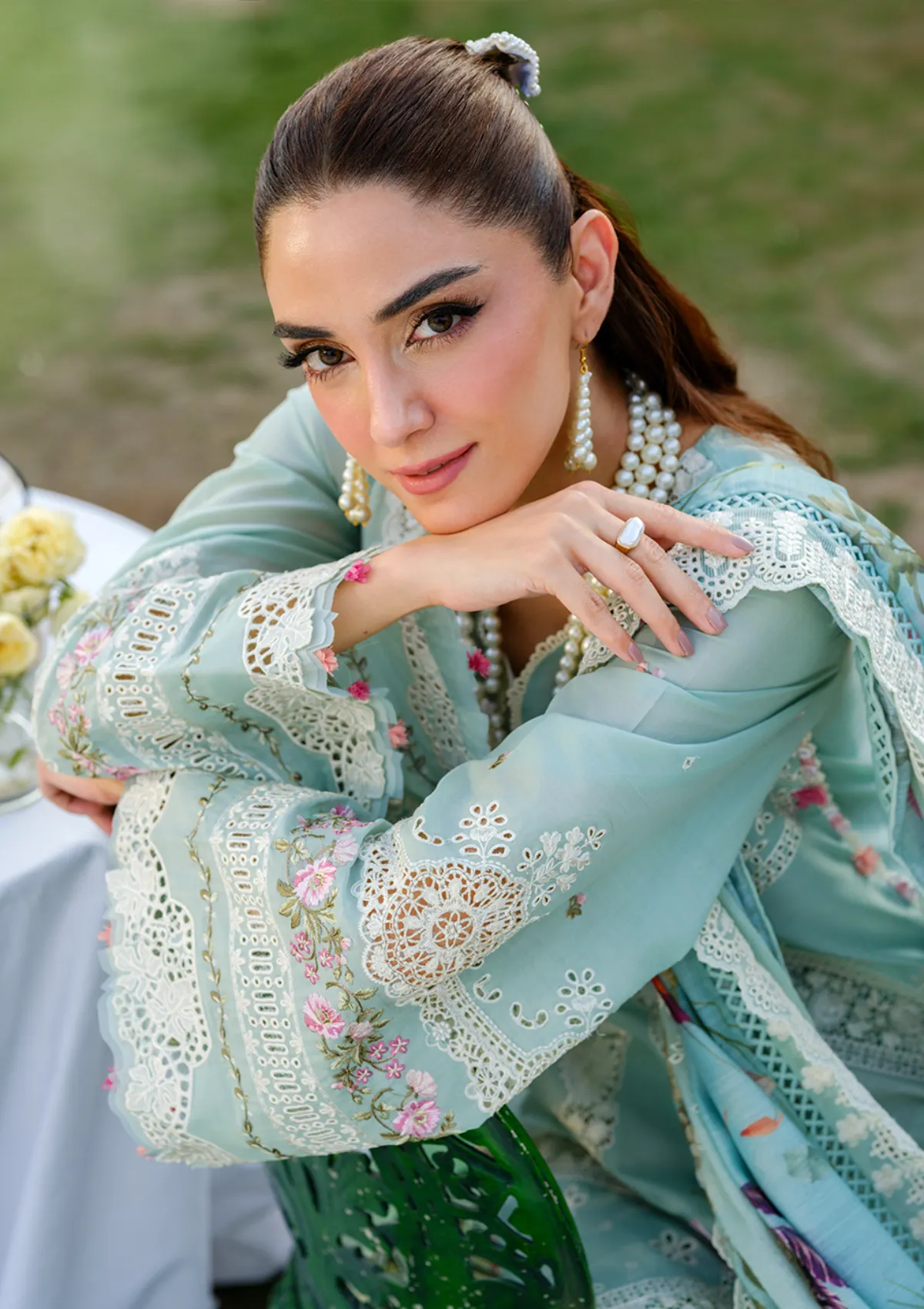 ELAF Embroidered Lawn Suits Unstitched 3 Piece 2B ZOYA - Luxury Collection - Image 3