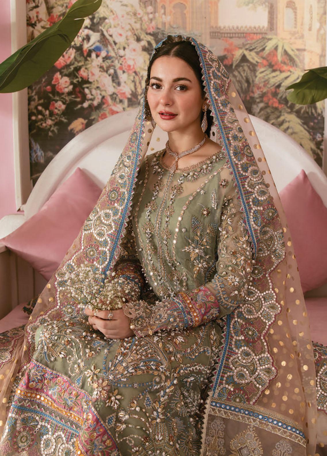Elaf Embroidered Organza Suits Unstitched 3 Piece EF22C ECC-4 Mariee - Luxury Collection - Image 2