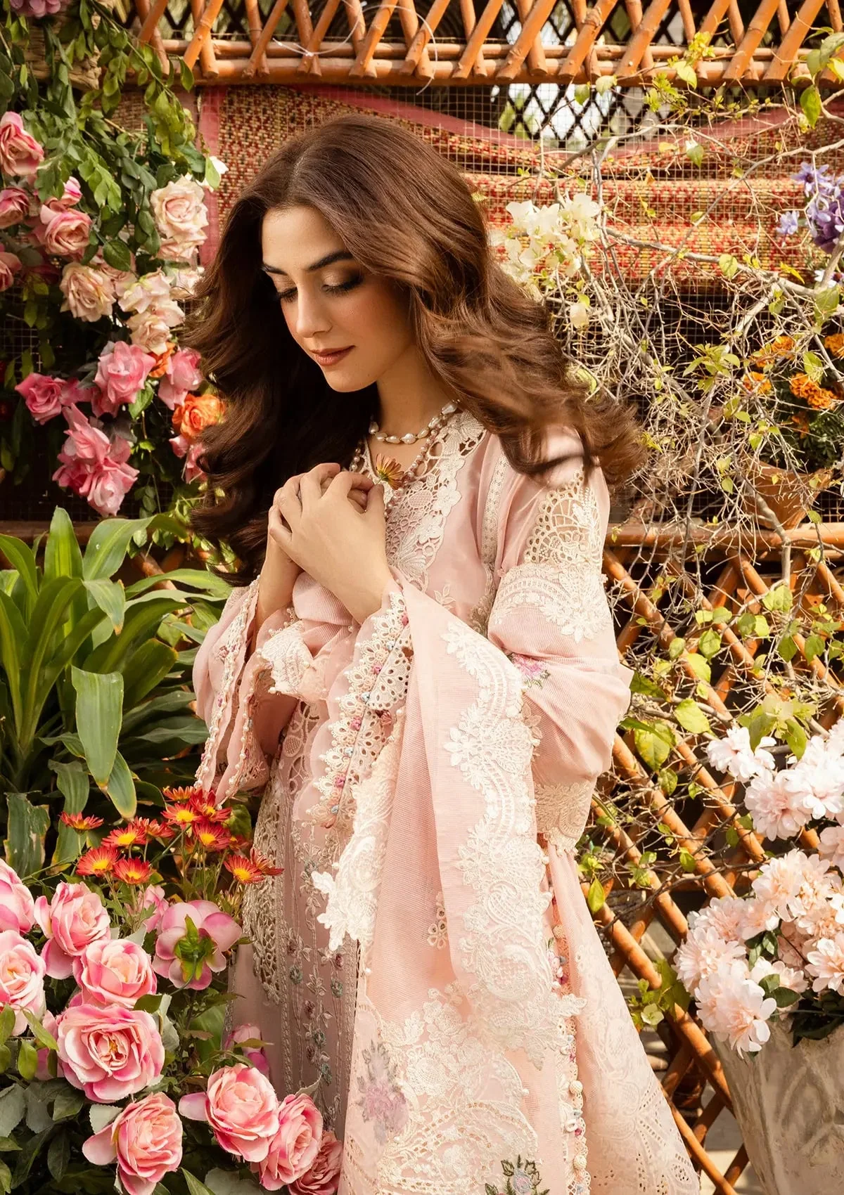 Elaf Luxury Lawn Unstitched Embroidered Collection with Cottom net Dupatta - ELM-2A MAHGUL - Image 2