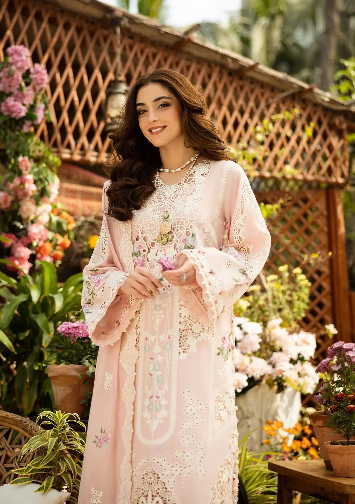 Elaf Luxury Lawn Unstitched Embroidered Collection with Cottom net Dupatta - ELM-2A MAHGUL - Image 4