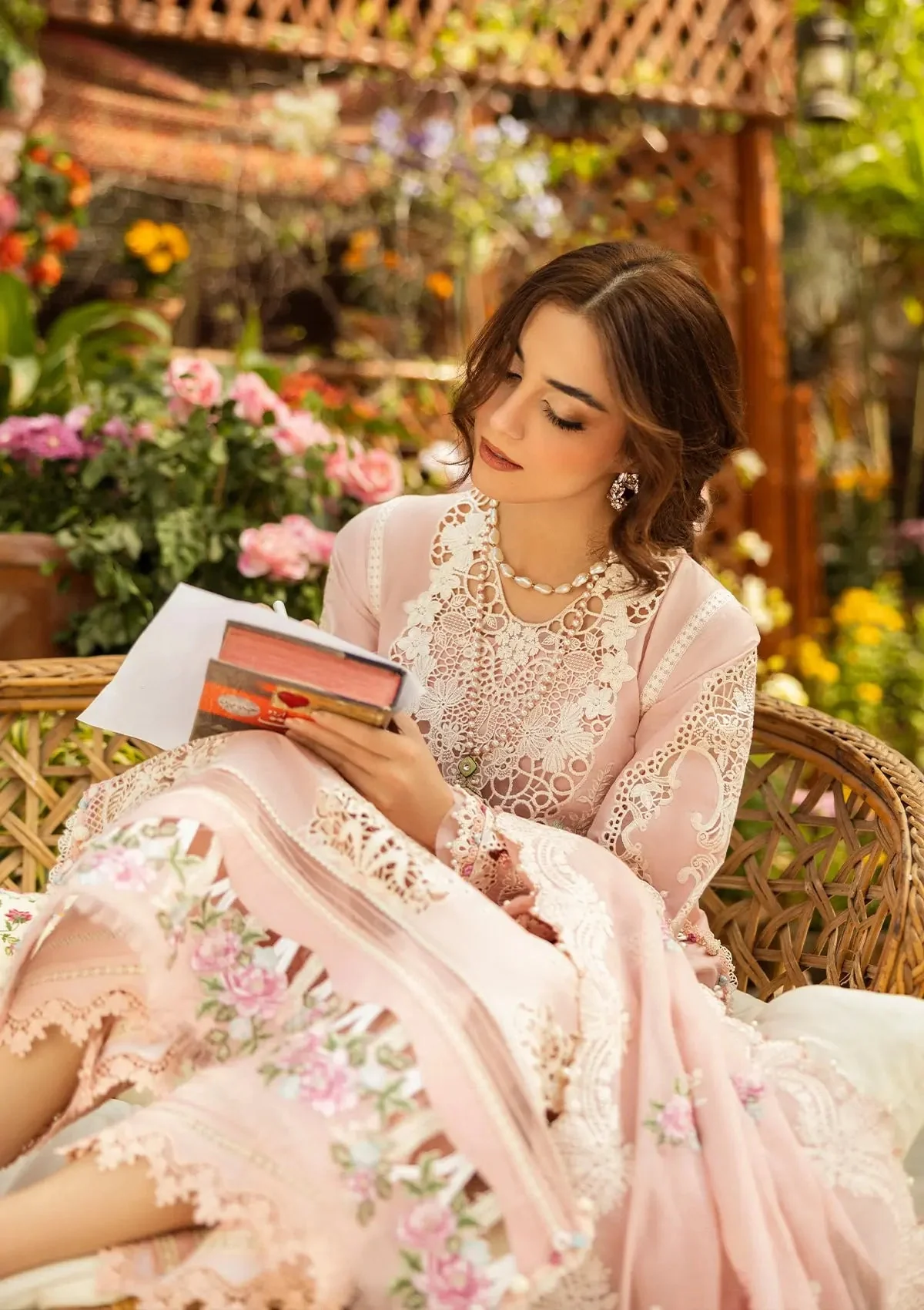 Elaf Luxury Lawn Unstitched Embroidered Collection with Cottom net Dupatta - ELM-2A MAHGUL - Image 6