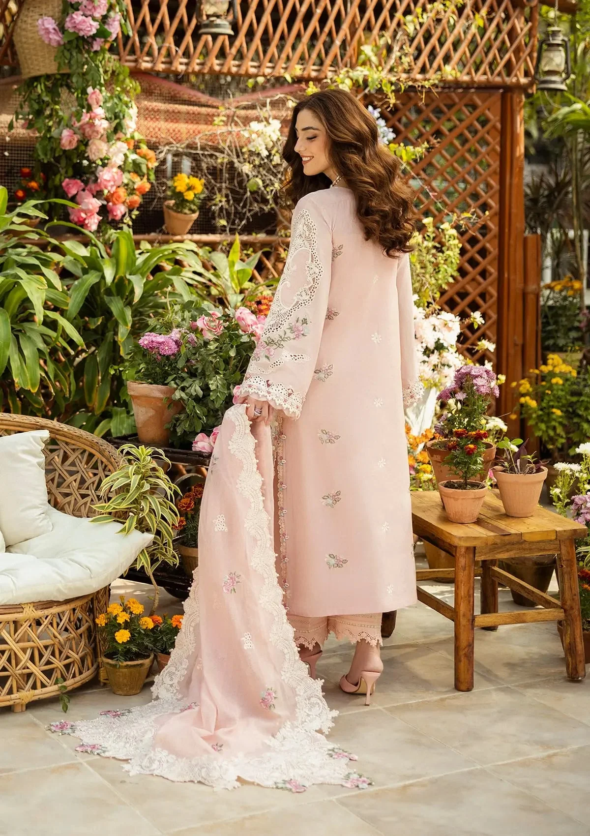Elaf Luxury Lawn Unstitched Embroidered Collection with Cottom net Dupatta - ELM-2A MAHGUL - Image 7