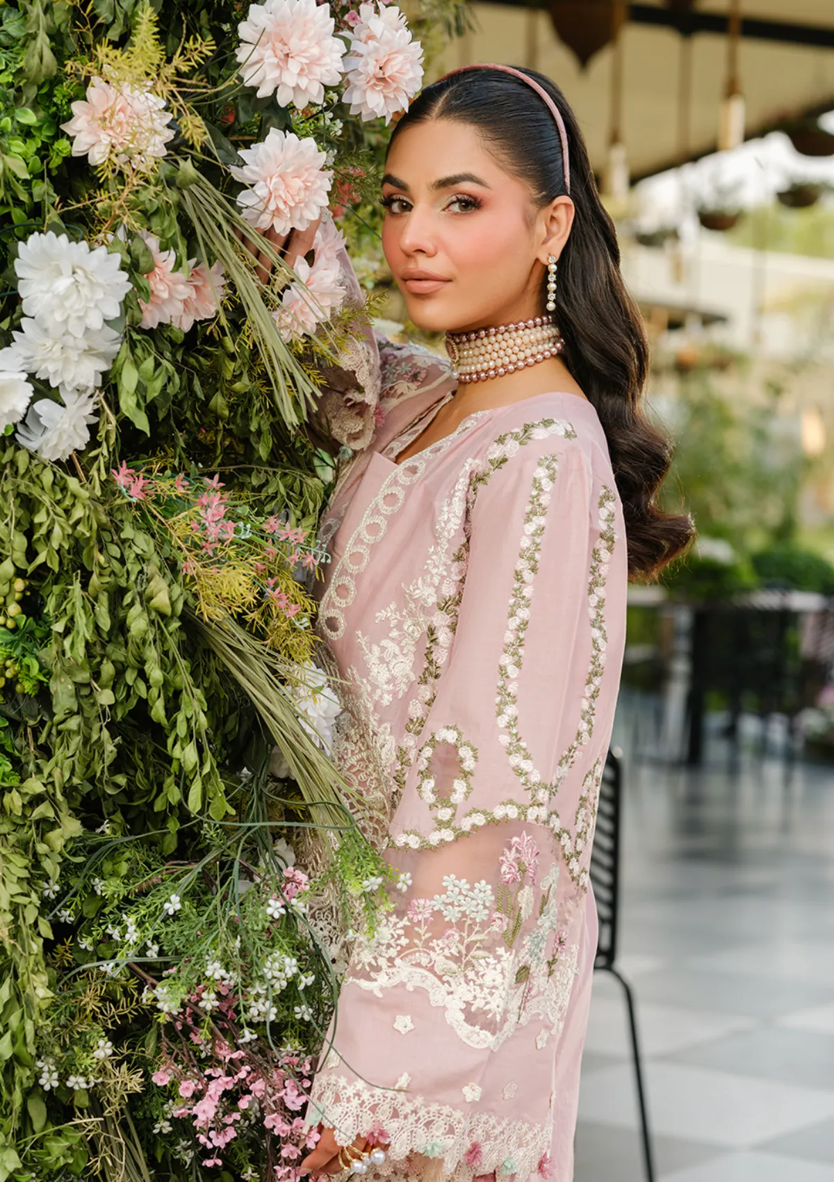 Elaf Luxury Lawn'25 Vol-2 ELH-3B OH MY ROSE - Image 2