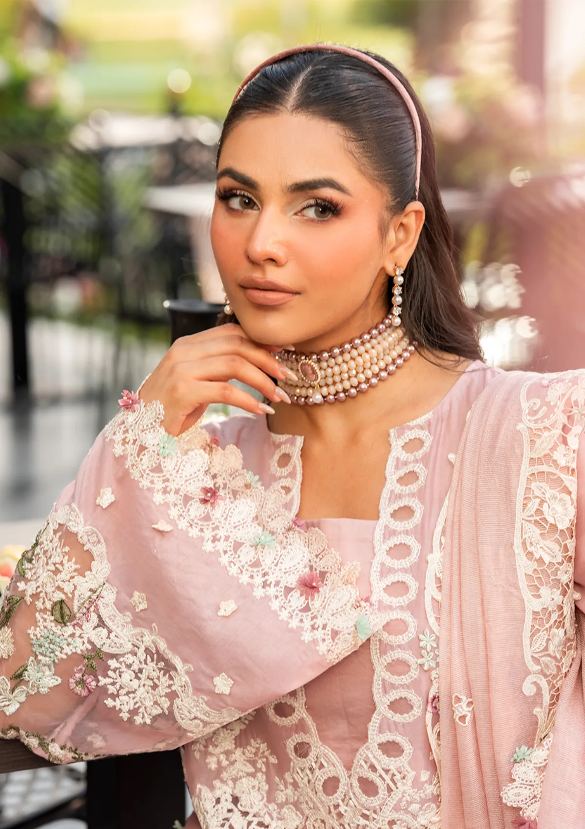 Elaf Luxury Lawn'25 Vol-2 ELH-3B OH MY ROSE - Image 5