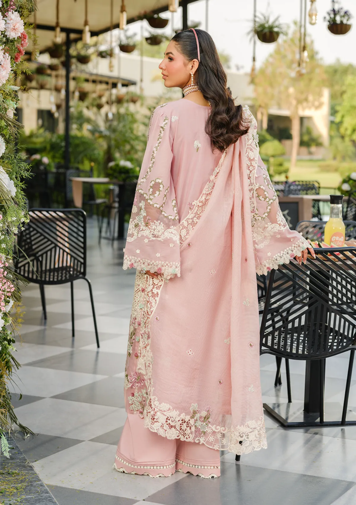 Elaf Luxury Lawn'25 Vol-2 ELH-3B OH MY ROSE - Image 8