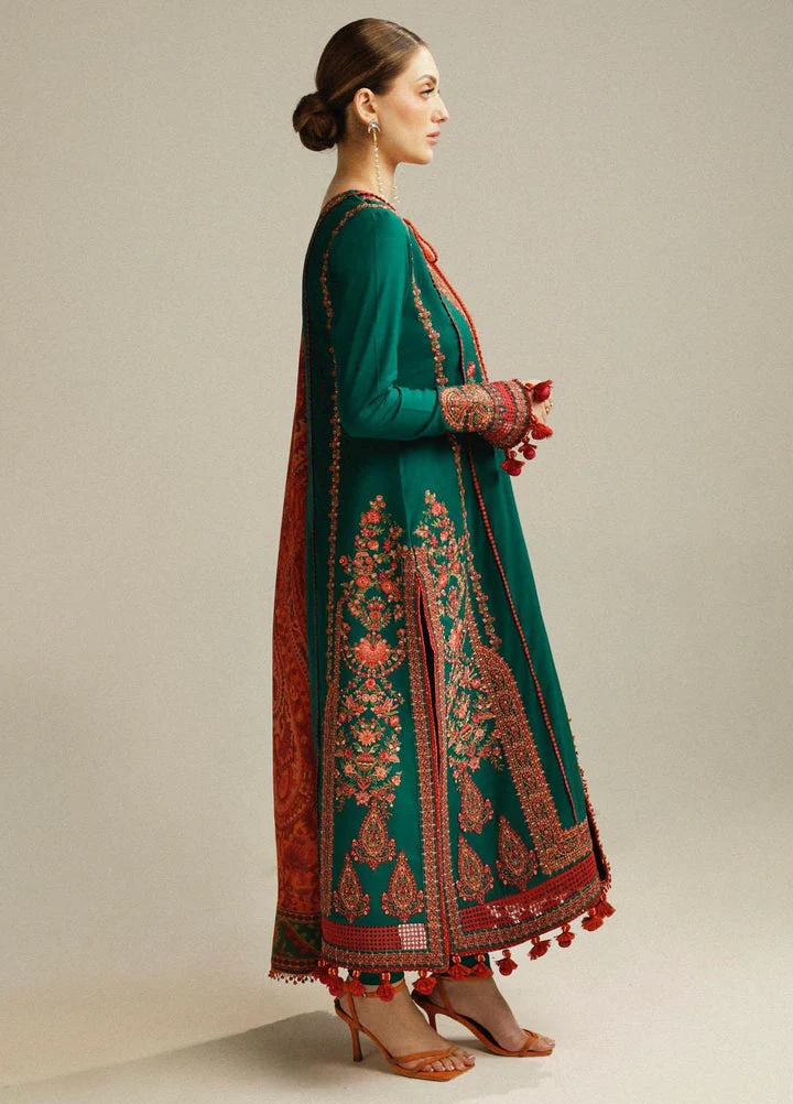 Hussain Rehar Embroidered LAWN Suits Unstitched 3 Piece Marjaan - Winter Collection - Image 4