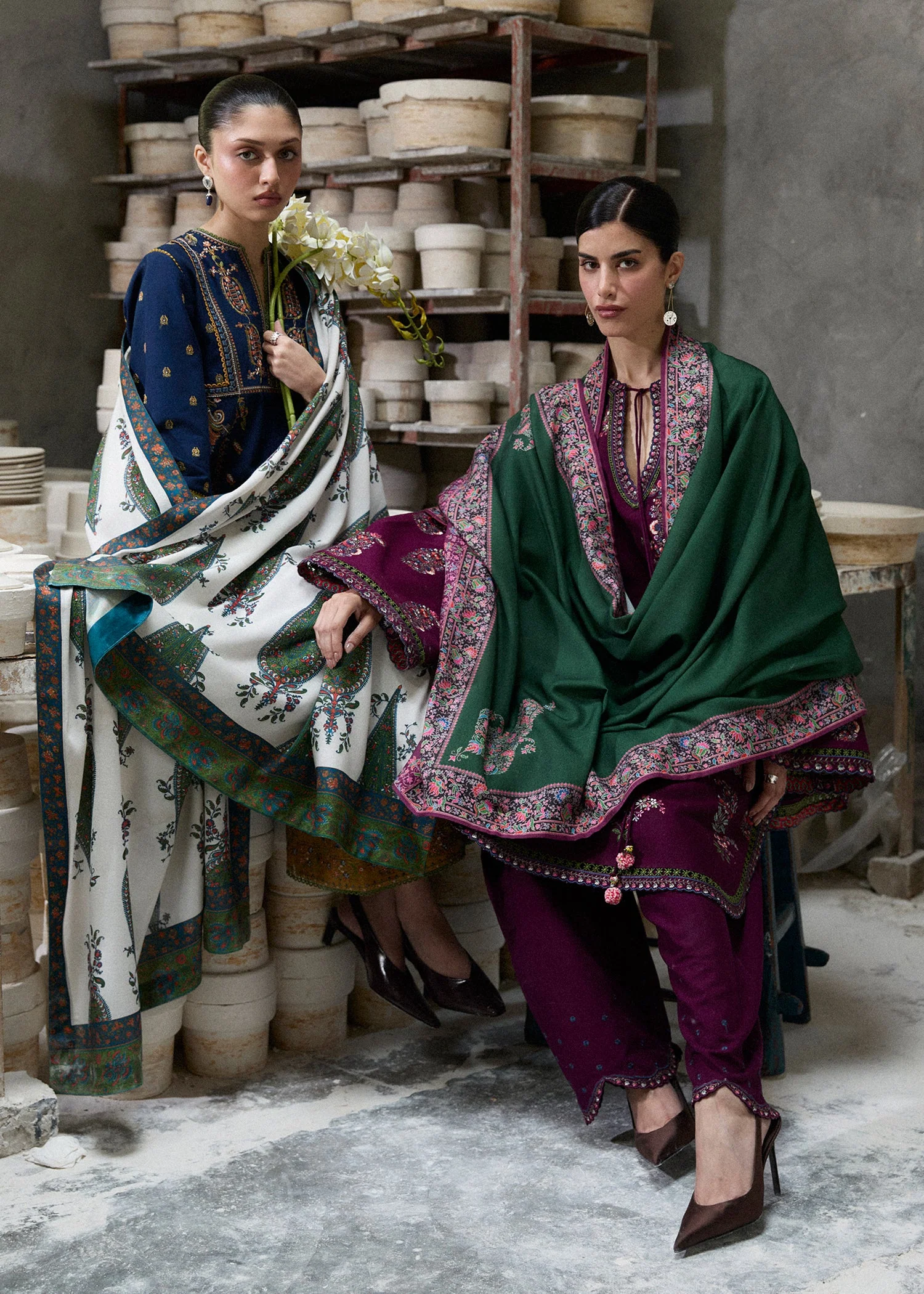 HUSSAIN REHAR - Lawn Unstitched Embroidered Collection with Embroidered Dupatta - KPR27 - Image 2
