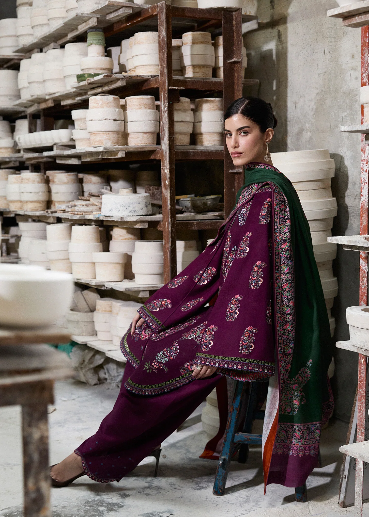 HUSSAIN REHAR - Lawn Unstitched Embroidered Collection with Embroidered Dupatta - KPR27 - Image 6