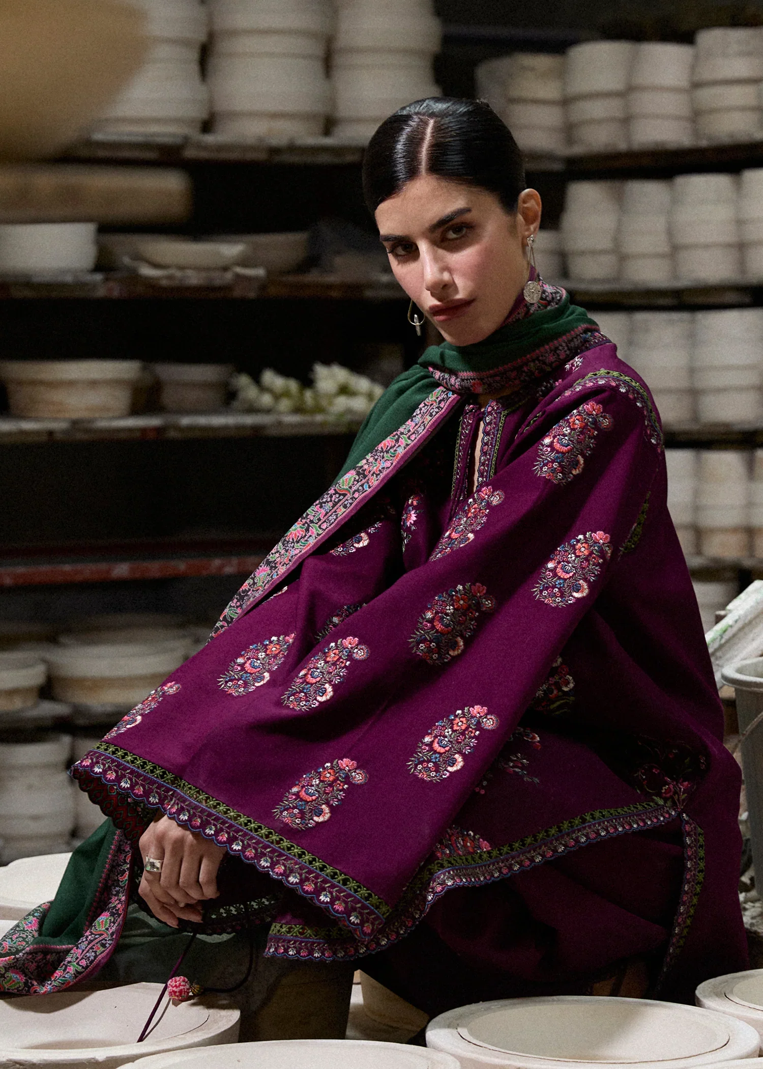 HUSSAIN REHAR - Lawn Unstitched Embroidered Collection with Embroidered Dupatta - KPR27 - Image 7