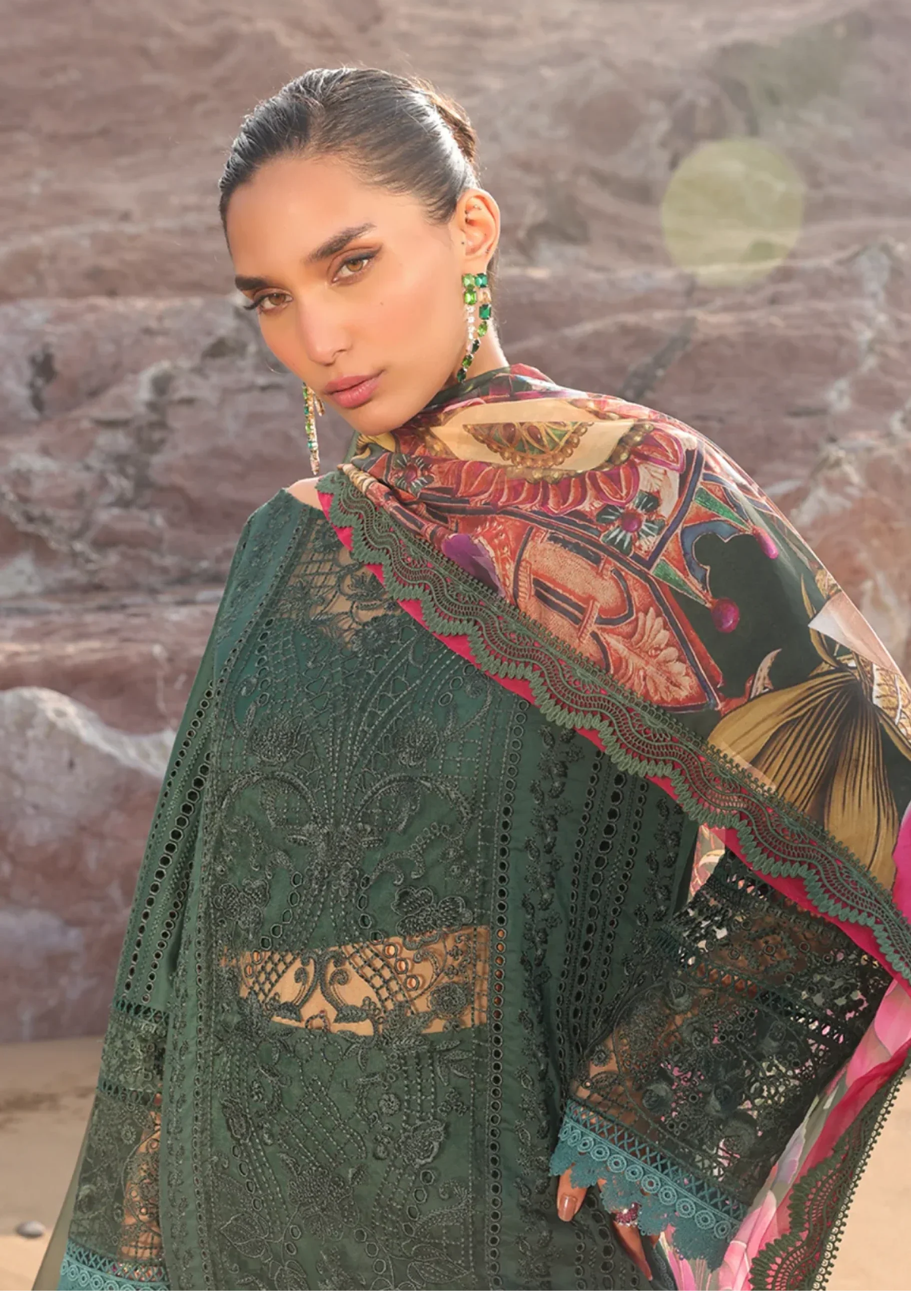 Imrozia Serene Embroidered Lawn Unstitched 3Pc Suit  SL 77 A Rameen - Image 3
