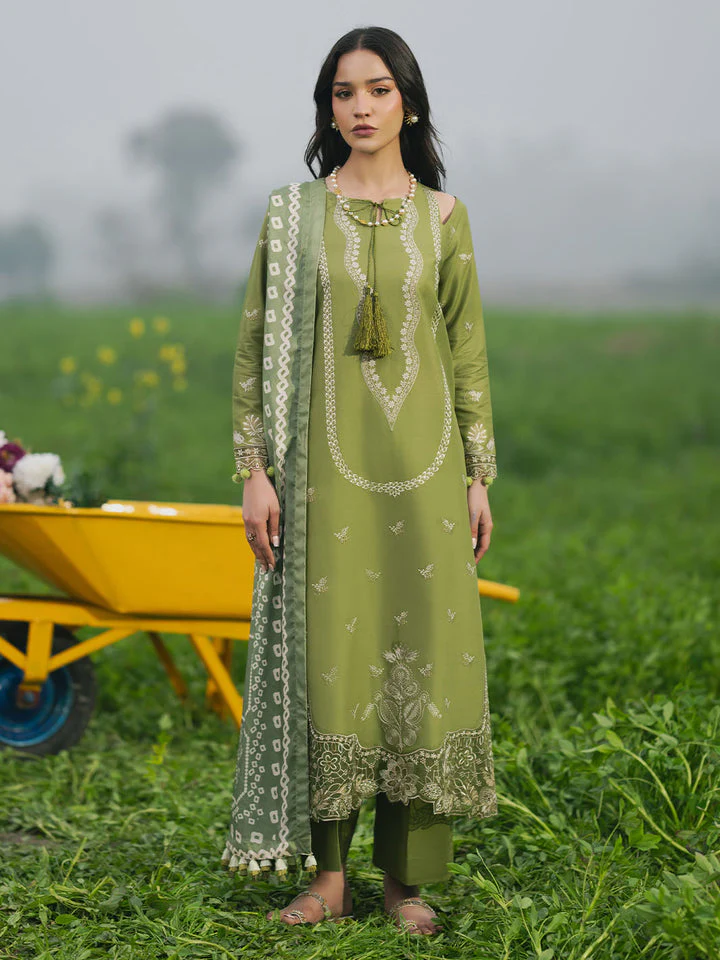 IZEL - Lawn Unstitched Embroidered Collection with Printed Dupatta - KPR26 - Image 5