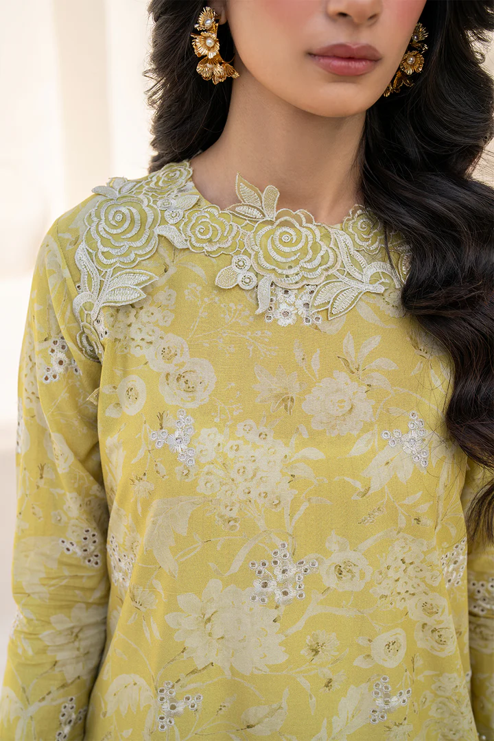 IZNIK - 3 Piece Unstitched Chickenkari Embroidered Printed Lawn Suit | EFL-08 - Image 2
