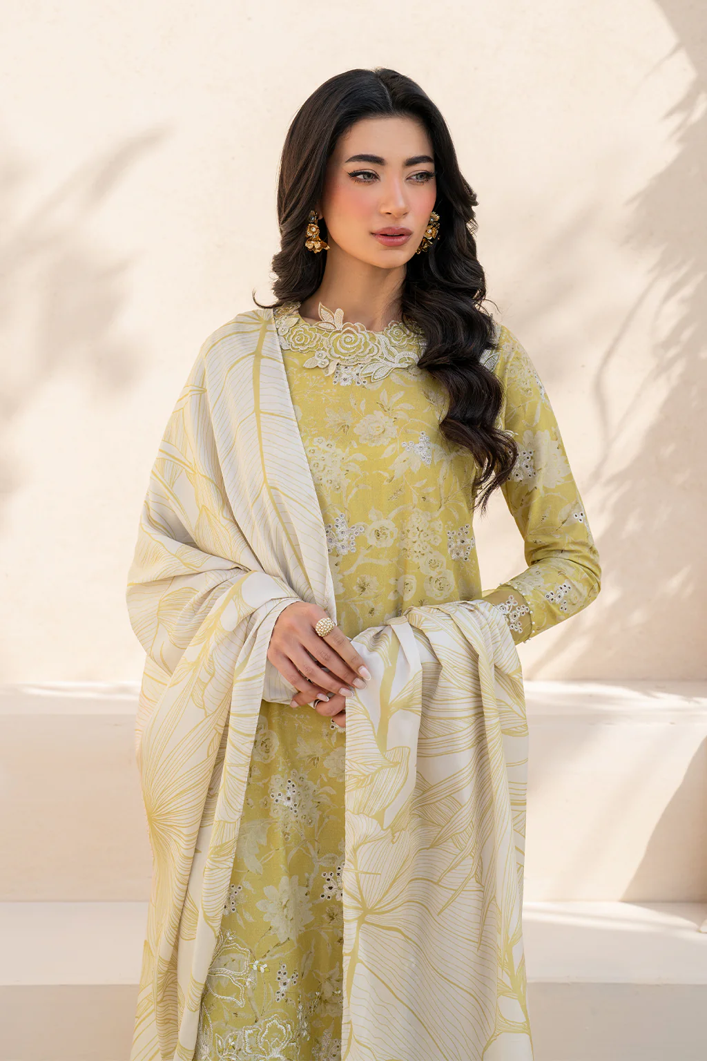 IZNIK - 3 Piece Unstitched Chickenkari Embroidered Printed Lawn Suit | EFL-08 - Image 4