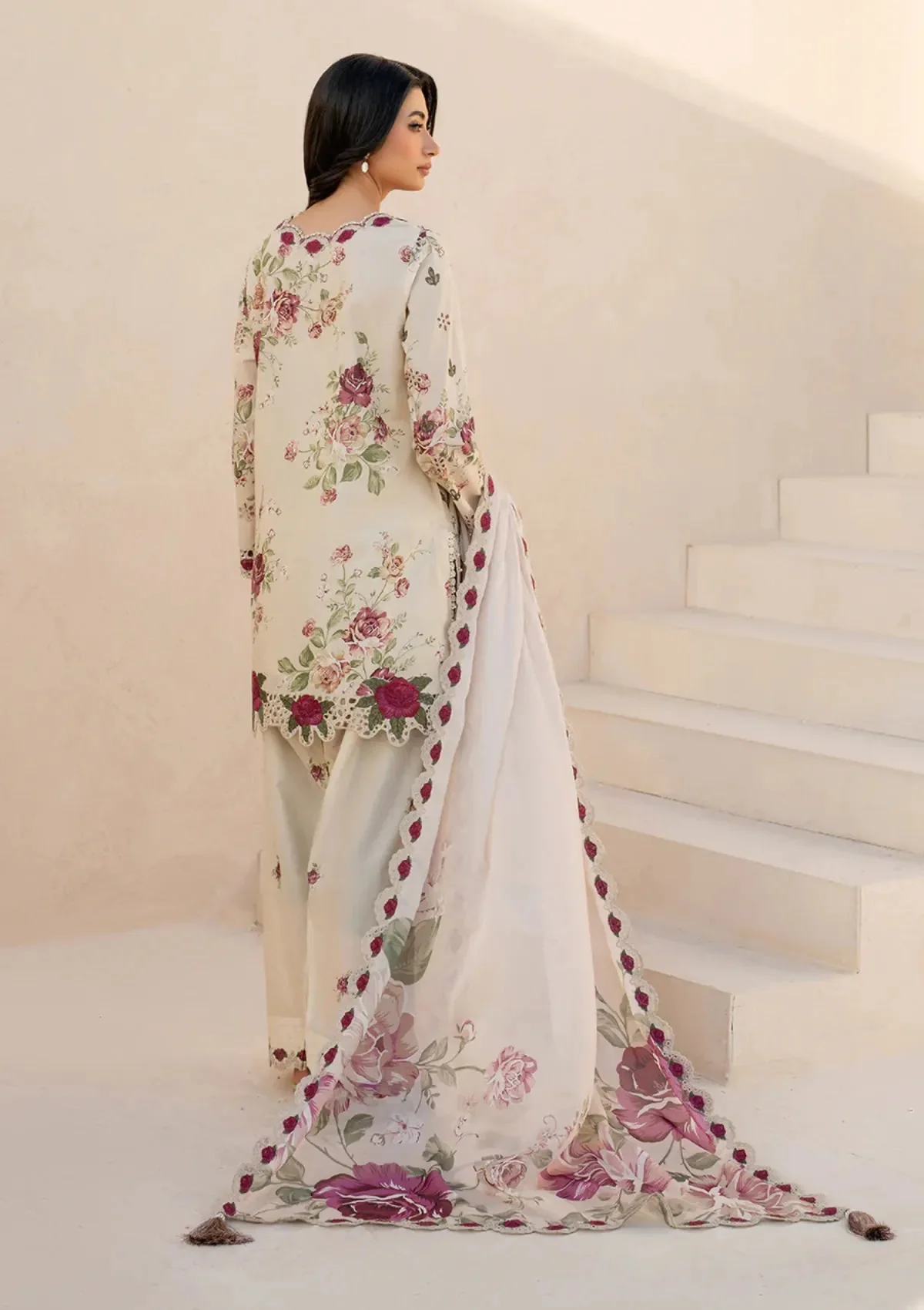IZNIK -3 Piece Unstitched Embroidered Lawn Suit | EFL-05 - Image 7