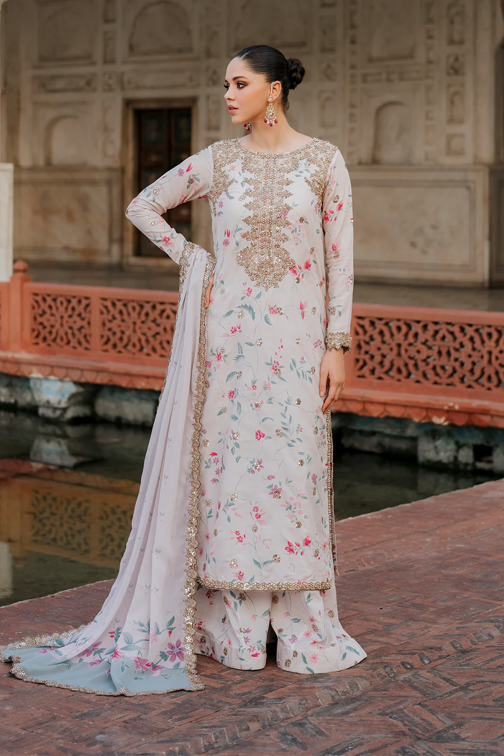 IZNIK - 3 Piece Unstitched Embroidered Lawn Suit | UE-318 - Image 4