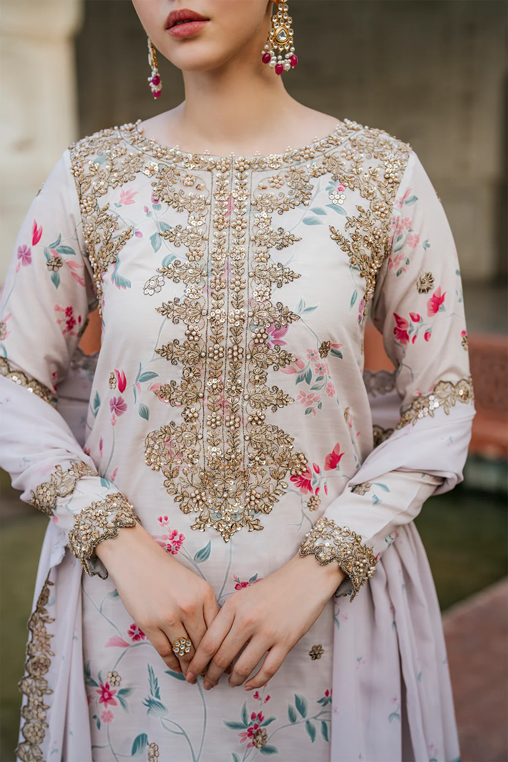 IZNIK - 3 Piece Unstitched Embroidered Lawn Suit | UE-318 - Image 8