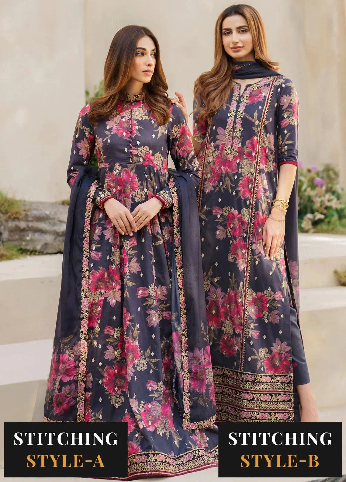 IZNIK - 3PC LAWN EMBROIDERED SHIRT WITH MANAAR PRINTED DUPATTA AND TROUSER - SFL-12 Resplendence - Image 3