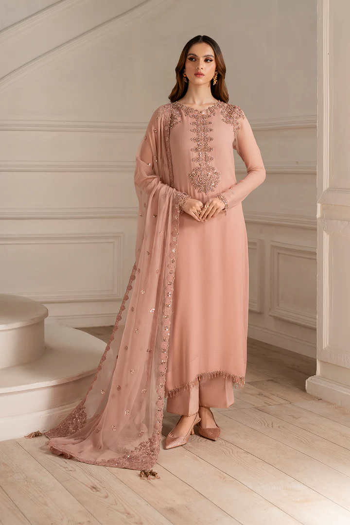 IZNIK 3pc Unstitched EMBROIDERED CHIFFON UE-479