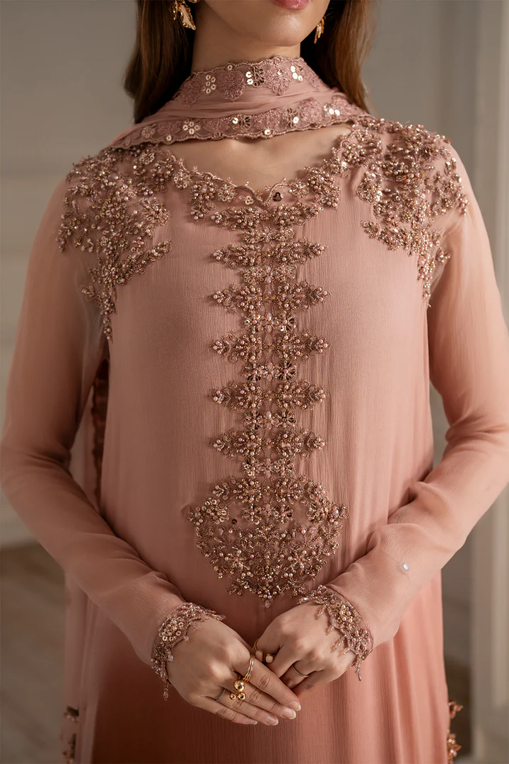 IZNIK 3pc Unstitched EMBROIDERED CHIFFON UE-479 - Image 11