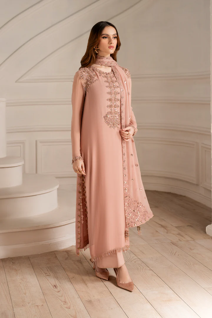 IZNIK 3pc Unstitched EMBROIDERED CHIFFON UE-479 - Image 5